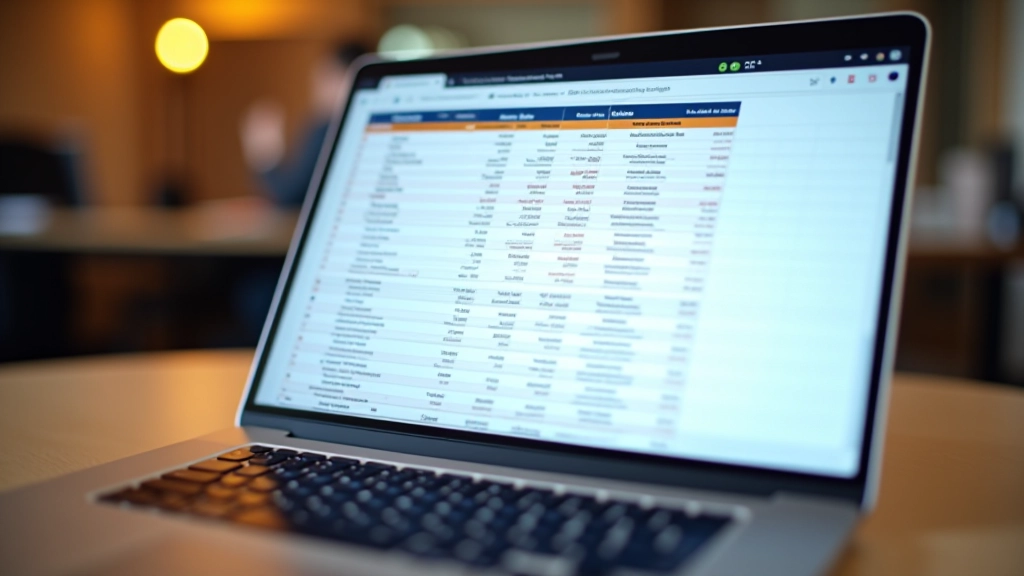 Feuille de calcul sur un écran d'ordinateur avec tableau des abonnements, montants et dates de résiliation